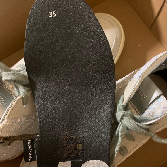 P448 Skate High-Top Sneaker White Glitter - Picture 12 of 13